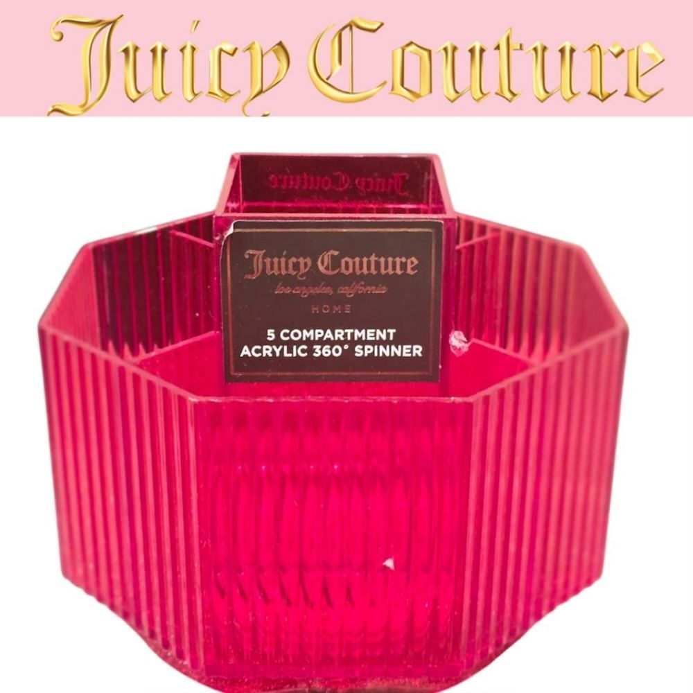 Juicy Couture Home 5-Compartment Fluted 360° Acrylic Spinner‎